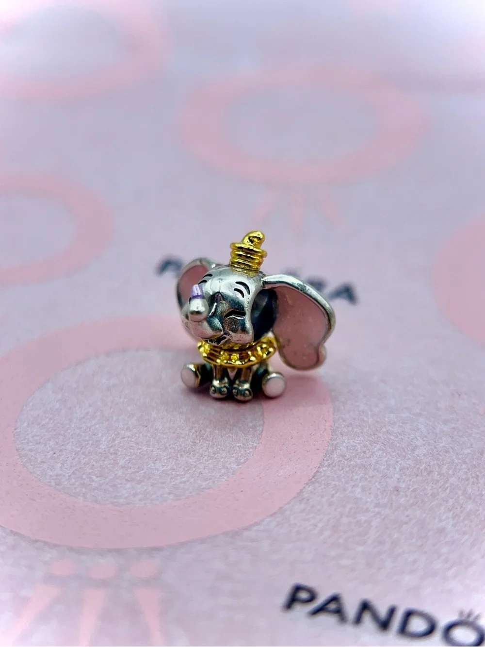 Pandora Disney Dumbo Two Tone Gold Plated Glitter Enamel Charm